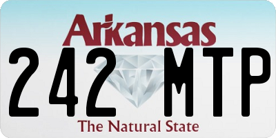 AR license plate 242MTP