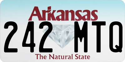 AR license plate 242MTQ