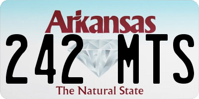 AR license plate 242MTS