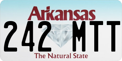 AR license plate 242MTT