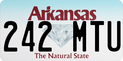 AR license plate 242MTU