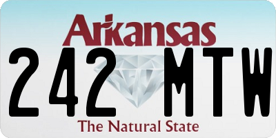 AR license plate 242MTW