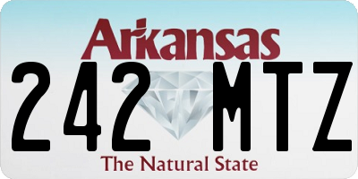 AR license plate 242MTZ