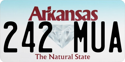 AR license plate 242MUA