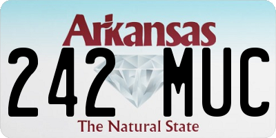 AR license plate 242MUC