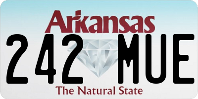 AR license plate 242MUE