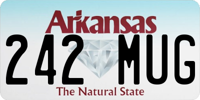 AR license plate 242MUG