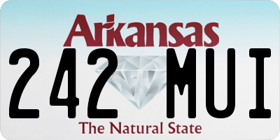 AR license plate 242MUI