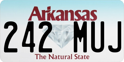 AR license plate 242MUJ