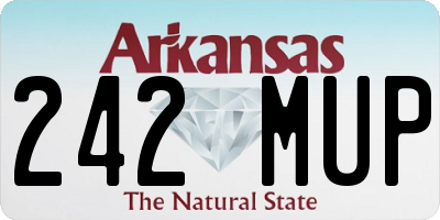 AR license plate 242MUP