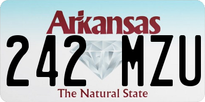 AR license plate 242MZU