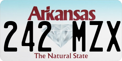 AR license plate 242MZX
