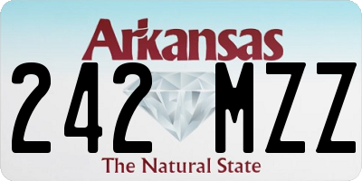 AR license plate 242MZZ