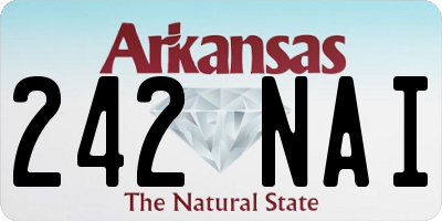 AR license plate 242NAI