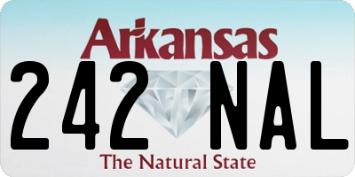 AR license plate 242NAL