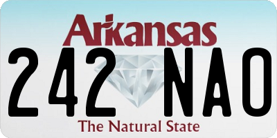 AR license plate 242NAO