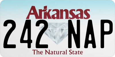 AR license plate 242NAP