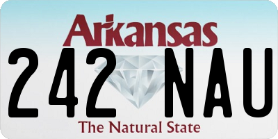 AR license plate 242NAU