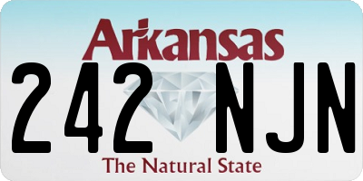 AR license plate 242NJN