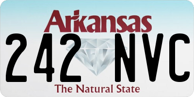AR license plate 242NVC