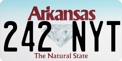 AR license plate 242NYT