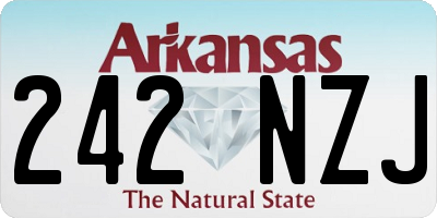 AR license plate 242NZJ
