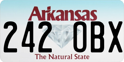 AR license plate 242OBX