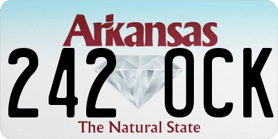 AR license plate 242OCK
