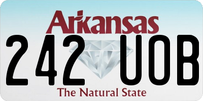 AR license plate 242UOB