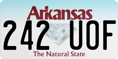 AR license plate 242UOF
