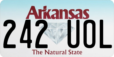 AR license plate 242UOL