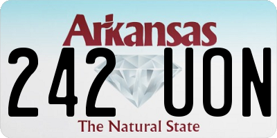 AR license plate 242UON