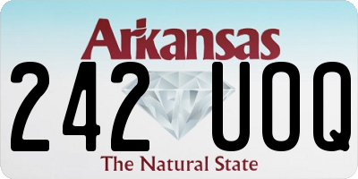 AR license plate 242UOQ
