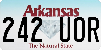 AR license plate 242UOR