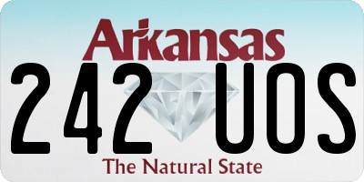 AR license plate 242UOS