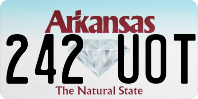 AR license plate 242UOT