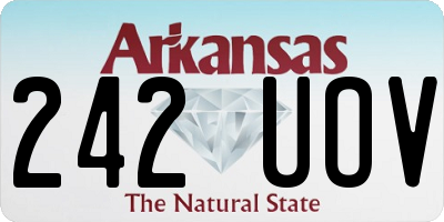 AR license plate 242UOV