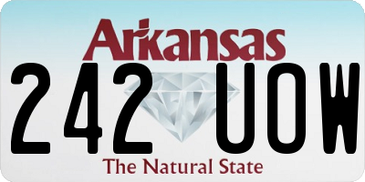 AR license plate 242UOW