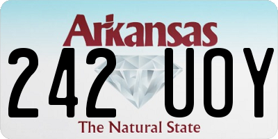 AR license plate 242UOY