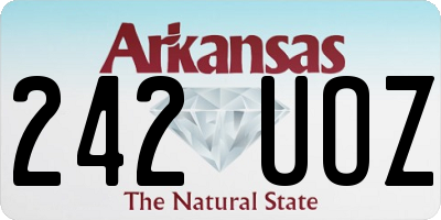 AR license plate 242UOZ