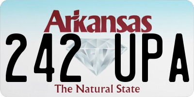 AR license plate 242UPA