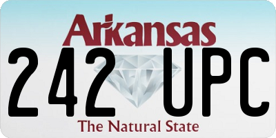 AR license plate 242UPC