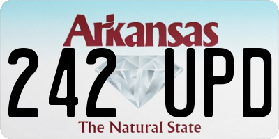 AR license plate 242UPD