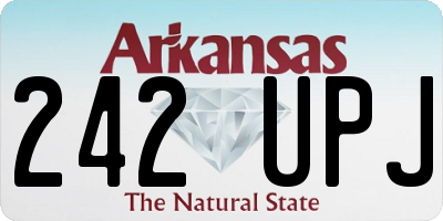 AR license plate 242UPJ