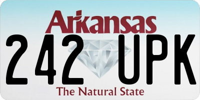 AR license plate 242UPK