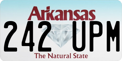 AR license plate 242UPM