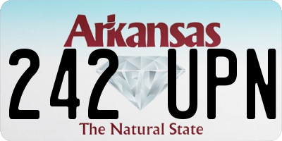 AR license plate 242UPN