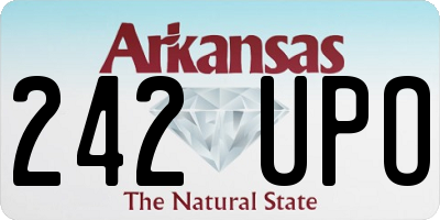 AR license plate 242UPO