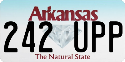 AR license plate 242UPP