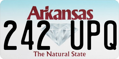 AR license plate 242UPQ